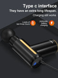 Deep-Tissue Massage Gun – Percussion Fascia Massage Gun with 4 Heads, 6 Speeds for Pain Relief & Recovery