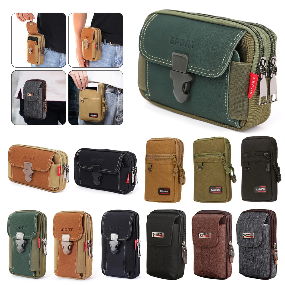 EDC Tactical MOLLE Waist Bag – Outdoor Fanny Pack & Phone Pouch | Belt-Mounted MOLLE Coin Purse for Camping & Hiking