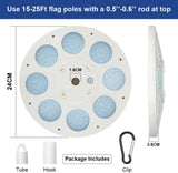 Solar Flag Pole Light (136 LEDs) – Outdoor Flagpole Lighting for 15–30ft Poles | Dusk-to-Dawn Auto On/Off | Energy-Saving Waterproof Design