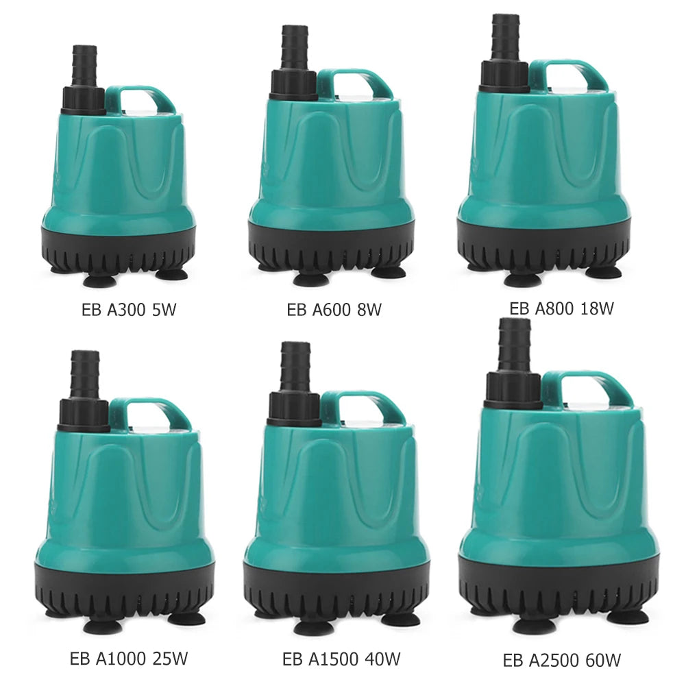 Ultra Quiet Submersible Water Fountain Pump – 40W/60W/90W Aquarium & Fish Pond Pump with Filter, 220V–240V