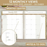 2025 Weekly & Monthly Planner – 8.5" x 11" Dated Agenda Organizer with Tabs & Stickers 📅✨
