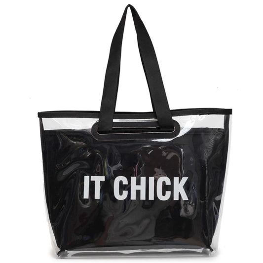 Women’s PVC clear jelly tote bag – large-capacity waterproof handbag, multifunctional transparent purse for beach, summer & daily use