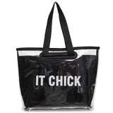 Women’s PVC clear jelly tote bag – large-capacity waterproof handbag, multifunctional transparent purse for beach, summer & daily use