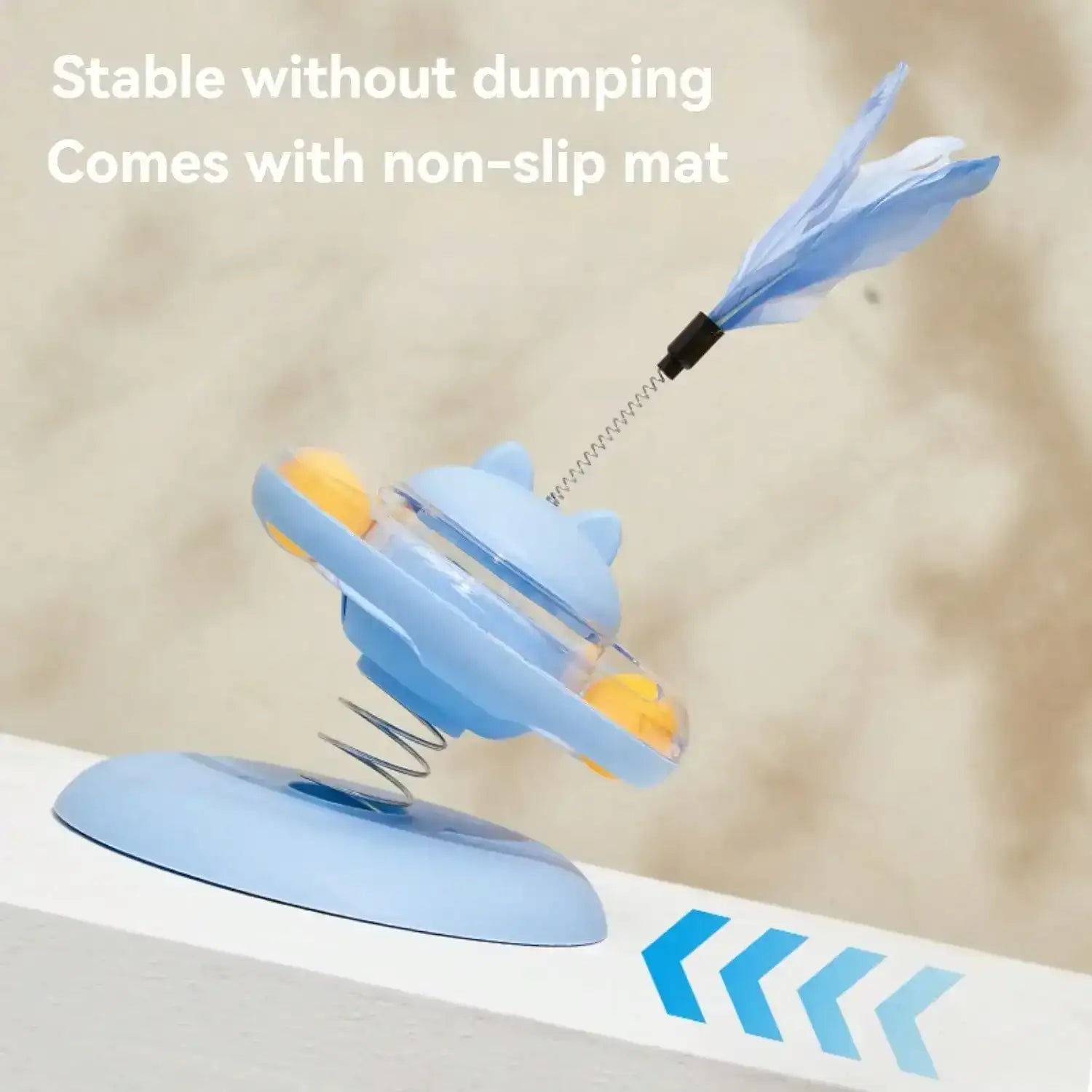 360° Rotating Interactive Cat Toy & Food Dispenser – Indoor Slow-Feed Puzzle Feeder for Weight Management