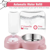 Auto Leak-Proof Pet Water Dispenser & Double Bowl Set – Durable Easy-Clean Feeding Station for Cats & Dogs