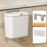 Wall-Mounted White Space-Saving Trash Bin for Kitchen – Durable Plastic Multi-Functional Waste Storage