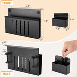 Clamp-On Under-Desk Hanging Organizer with Pen Holder – No-Drill Side Storage Box