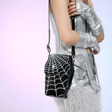 Women’s Gothic Coffin-Shaped Shoulder Bag – PU Leather Crossbody Hobo Purse with Adjustable Strap for Halloween & Cosplay