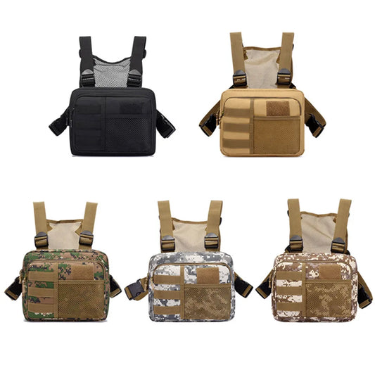Unisex Outdoor Streetwear Vest Chest Bag – Multifunctional Waterproof Travel Harness with Multi-Pockets for Running & Daily Use