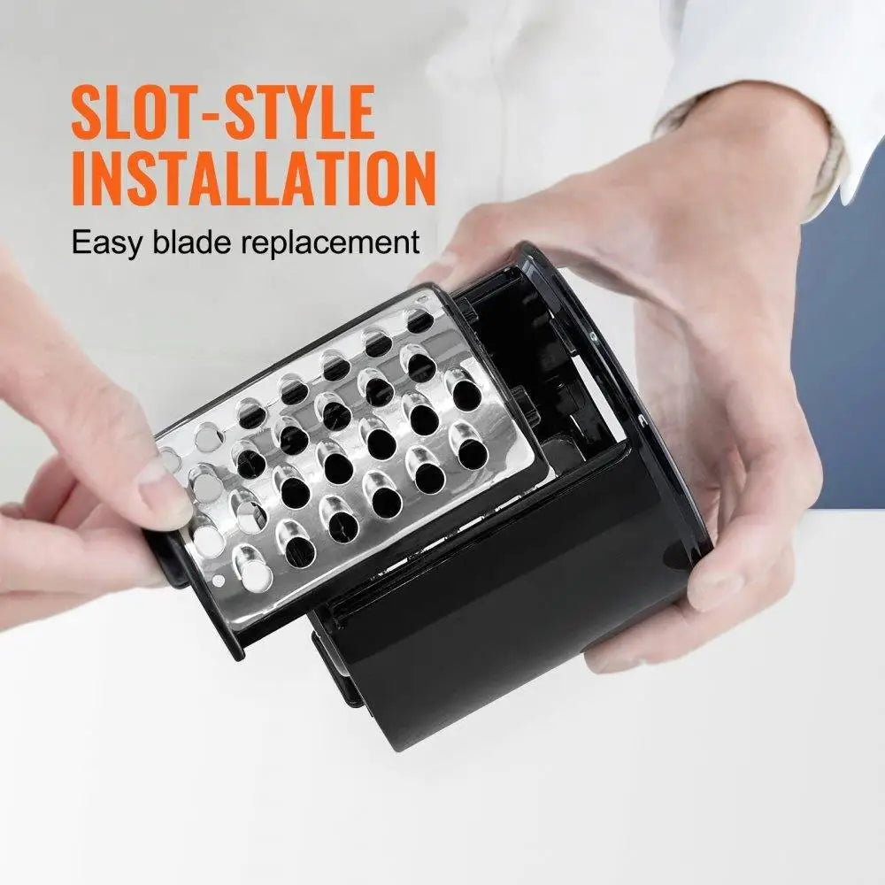 Electric Cheese Grater & Vegetable Chopper – 5 Stainless Steel Attachments, 250W Powerful Kitchen Cutter