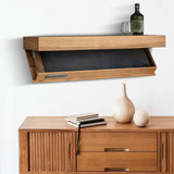 “Wooden Concealed Floating Shelf with Secret Compartment – Wall-Mounted Hidden Storage Rack for Books, Wine & Decor”