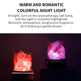 USB Powered Himalayan Salt Lamp – RGB Colorful Aroma Night Light for Bedside, Kids’ Room & Relaxing Home Decoration Gift
