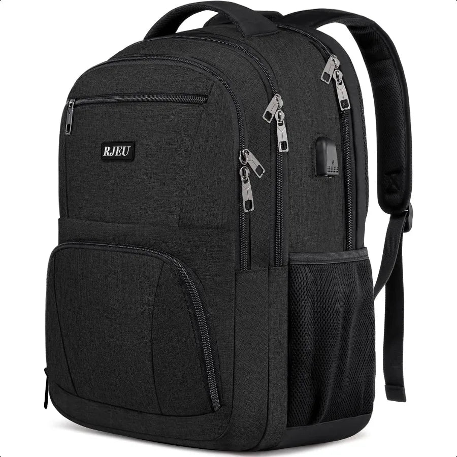 15.6" Anti-Theft School Laptop Backpack – USB Charging Water-Resistant Bookbag for Teen Boys | Ergonomic College Study Daypack