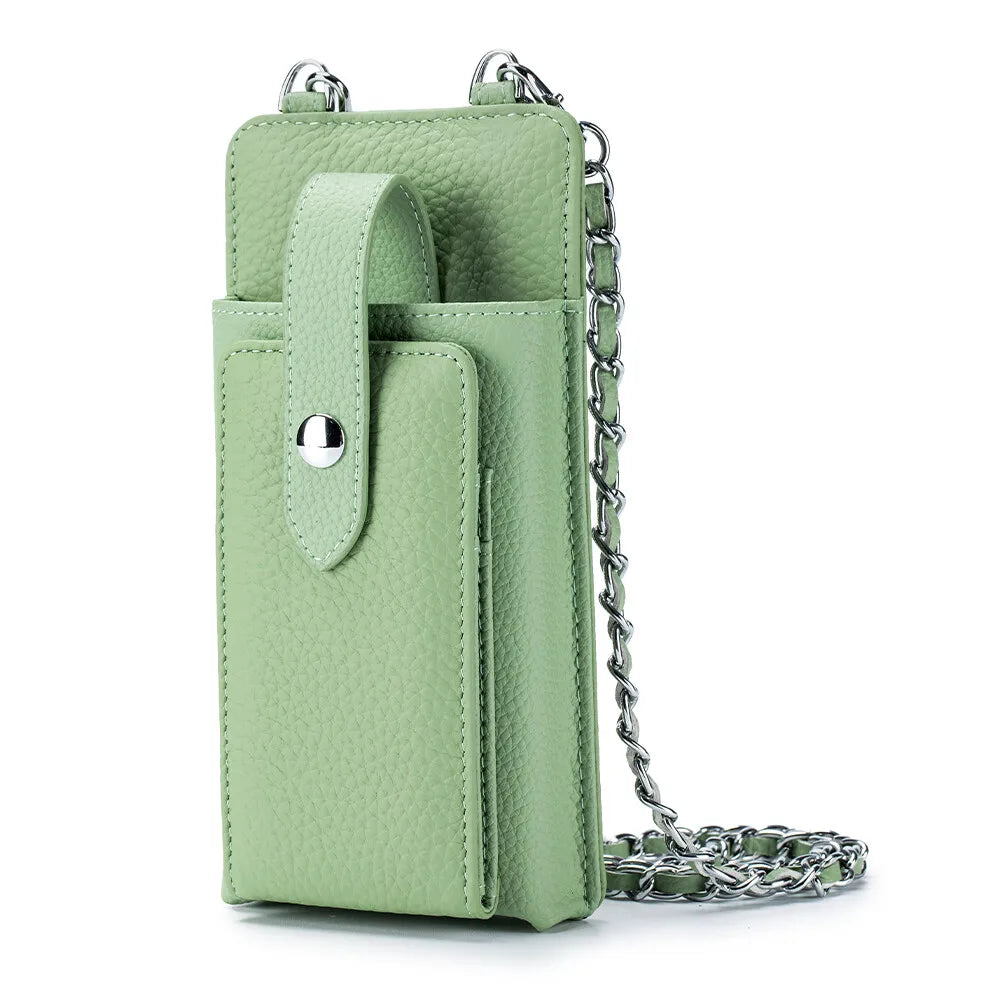 Women’s Small Crossbody Phone Purse – Fashion Wallet Shoulder Bag with Chain Strap, Card Slots & Pocket for Daily Use