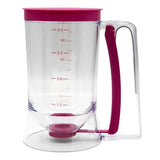 “Batter Dispenser & Separator with Measuring Label – Squeeze Handle for Pancakes, Waffles & Baking”