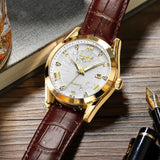2025 LIGE Men’s Waterproof Luxury Watch – Luminous Leather Quartz Sports Wristwatch for Men ⌚✨