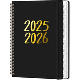 2025–2026 Daily, Weekly & Monthly Planner – Spiral Agenda with Tabs, Inner Pocket & Notes Pages