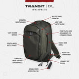 Vertx Transit tactical sling backpack – 17L CCW conceal carry bag with durable design for travel, work & tactical gear