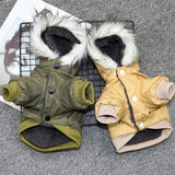 Dog Winter Jacket with Harness – Heavy-Duty Warm Coat & Hoodie Vest for Outdoor Hiking (Small–Large Dogs)