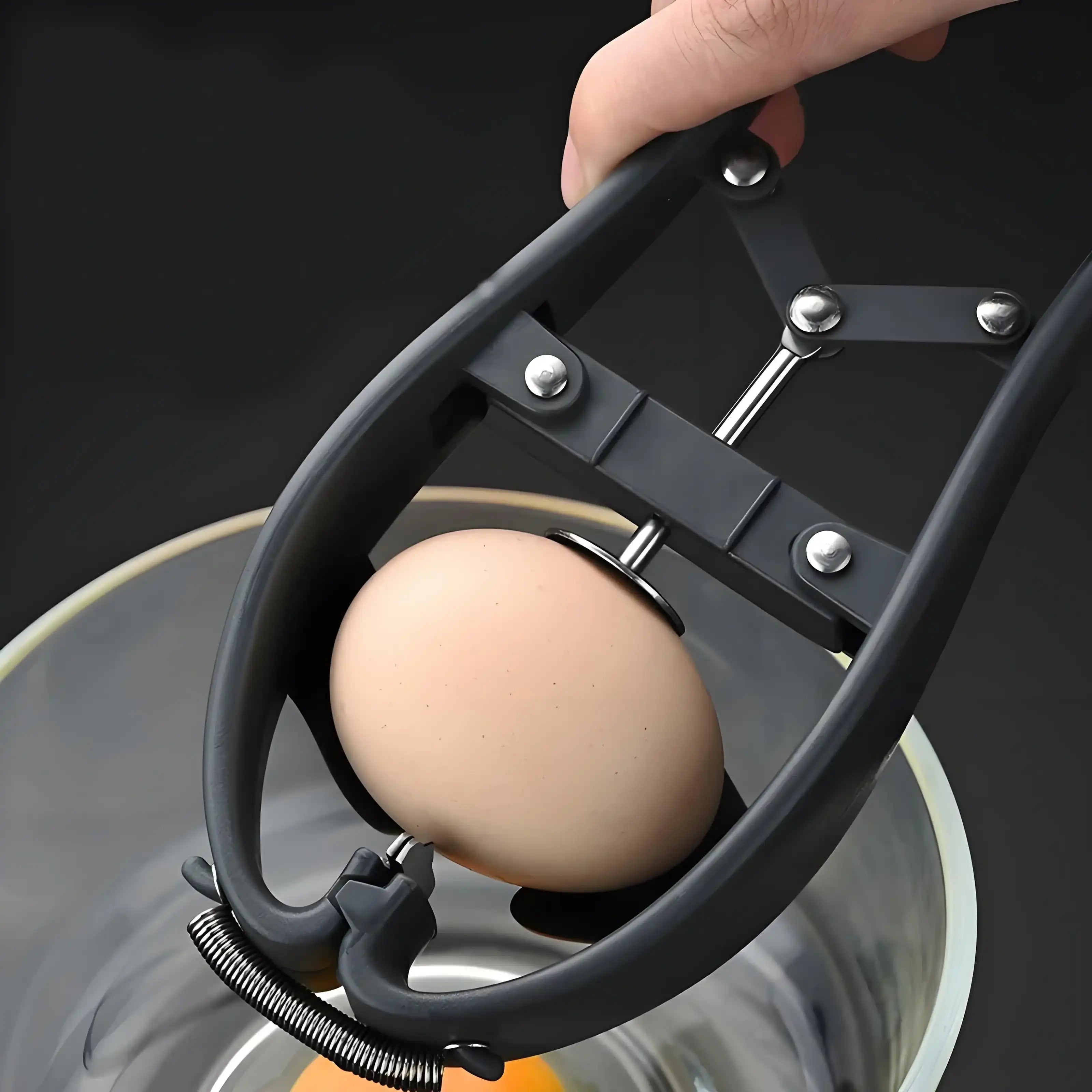 3-in-1 Stainless Steel Egg Separator & Cracker – Professional Yolk/White Splitter with Quick-Release Baking Tool 🥚✨