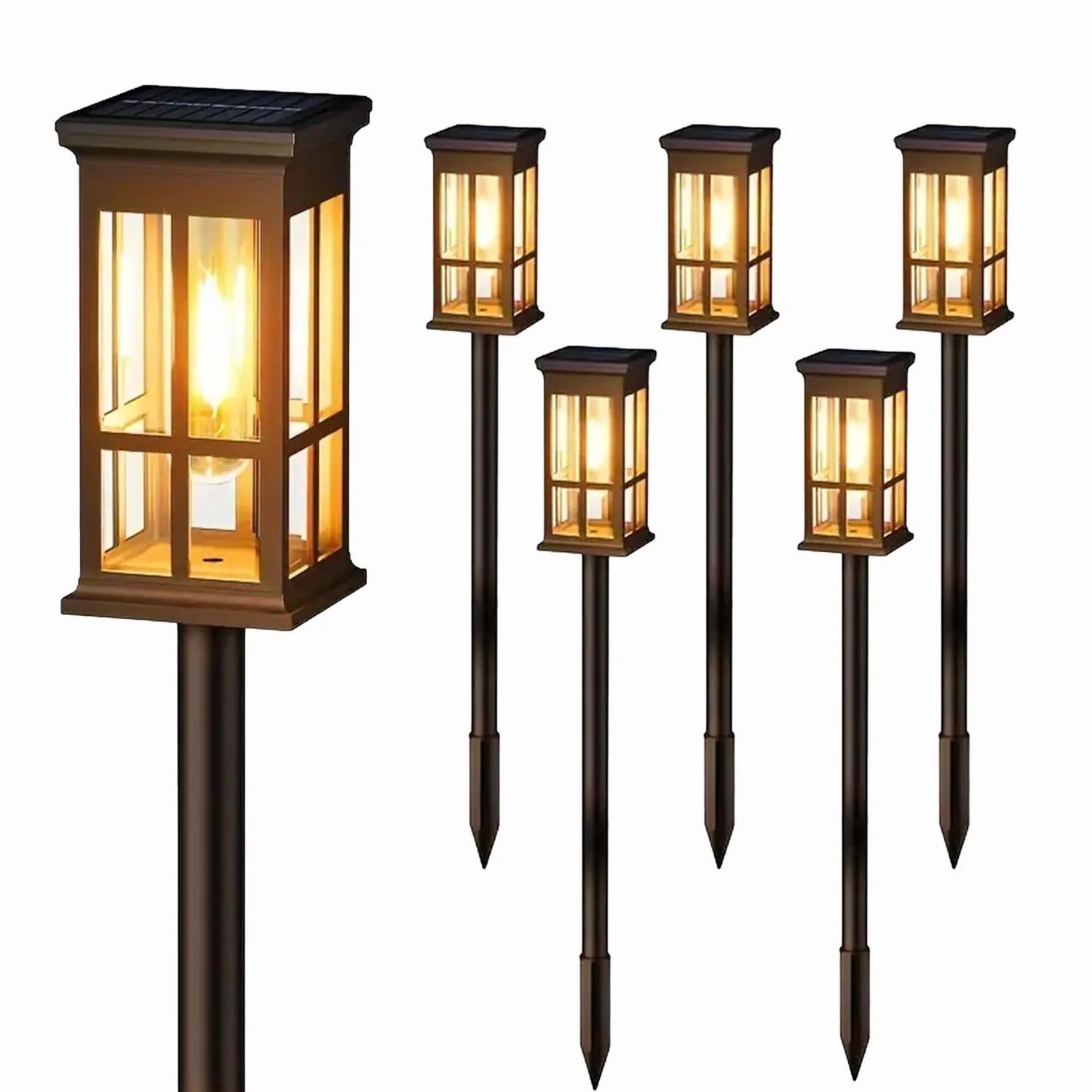 Solar Pathway Lights (2/6/8 Pack) – Super Bright Outdoor LED Lights for Patio, Garden & Sidewalk | Waterproof Energy-Saving Landscape Lamps