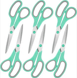 8-Inch All-Purpose Scissors 6-Pack – Sharp Comfort-Grip Scissors for Office, School, Sewing, Fabric & Craft Projects