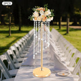 2PCS Large Gold Flower Vases – 70cm Tall Wedding Centerpieces for Table, Desk & Elegant Home Décor