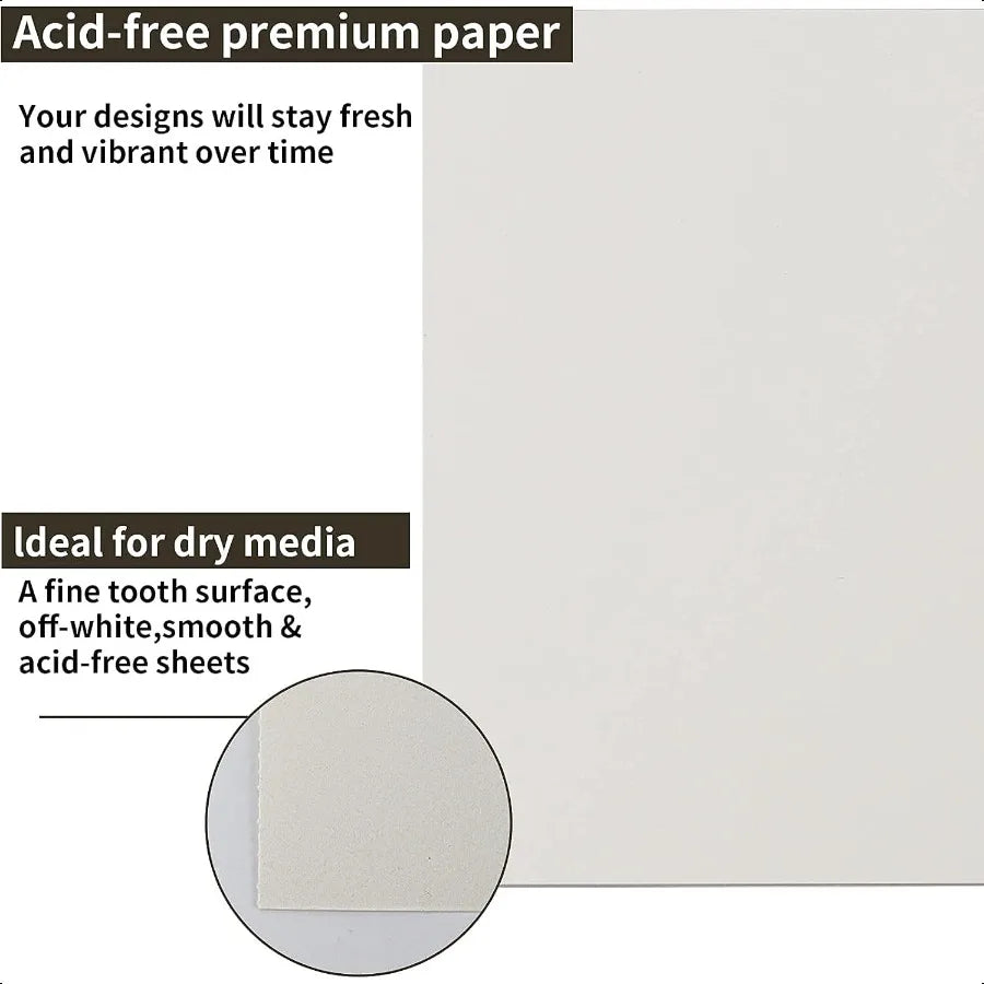 Fuxi 9×12″ Acid-Free Spiral Sketch Book – 100 Sheets 100 gsm Drawing Paper Pad