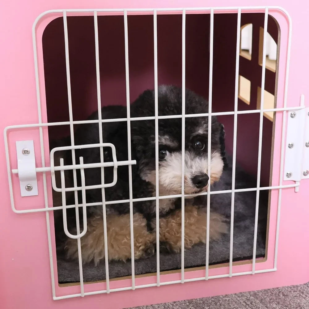 Indoor Wooden Pet House – Cozy Bed for Small Dogs & Cats