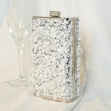 Women’s Luxury Rhinestone Clutch – Gold Party Evening Purse with Glass Crystals, Mini Square Handbag & Tassel Detailing