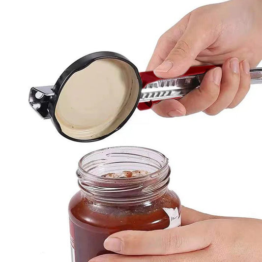 Stainless Steel Jar & Bottle Opener – Multifunctional Manual Lid Opener for Weak Hands & Kitchen Use 🥫🖐️