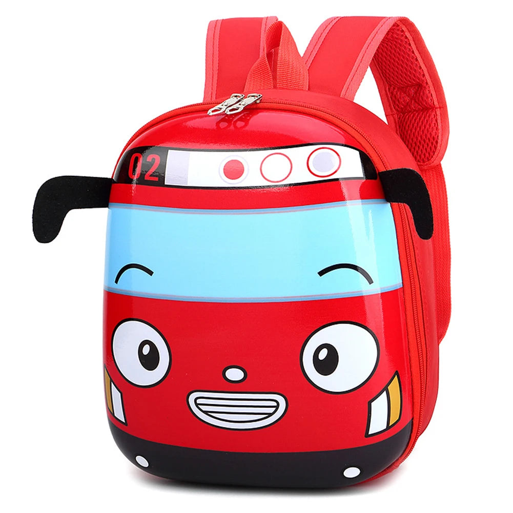 3D Cartoon Bus Daycare Backpack – Cute Kindergarten School Bag for Boys & Girls | Lightweight Toddler Travel Backpack