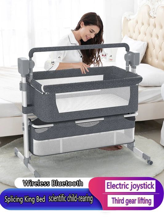 Portable Baby Travel Cot & Nest Bed with Mosquito Net – Foldable Infant Crib for Newborns