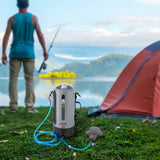 3 Gallon Portable Pressure Camping Shower – Outdoor Picnic Shower with Air Pump for Hiking & Travel 🚿🏕️