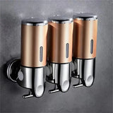 Wall-Mount Bathroom Liquid Soap Dispenser – Refillable Hand Sanitizer, Shampoo & Shower Gel Container