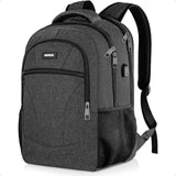 Unisex 15.6" School Laptop Backpack – Water-Resistant USB Charging Bookbag for Teen Boys, Girls, College Students & Adults