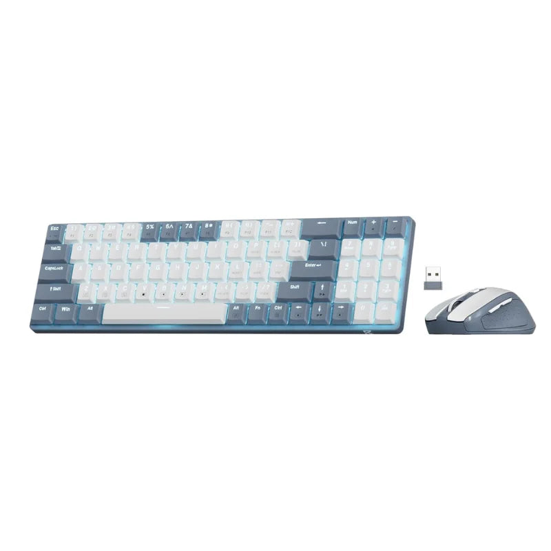 Redragon BS8772 Wireless Keyboard & Mouse Combo – 78-Key Low-Profile Mechanical Keyboard with 2.4GHz Wireless & 2400 DPI Mouse