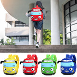 3D Cartoon Bus Daycare Backpack – Cute Kindergarten School Bag for Boys & Girls | Lightweight Toddler Travel Backpack