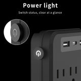 6-in-1 Functional Power Socket – 3 AC Outputs, 2 USB Ports & 1 Type-C with Power Switch Button for Home, Office & Travel Use