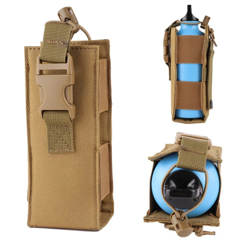 Tactical MOLLE Water Bottle Bag – 600D Nylon Kettle Holder | Outdoor Hiking, Camping & Travel Waist Pouch