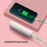 Portable Mini USB Fan – 2000mAh Rechargeable Battery, Power Bank Function, 3 Speeds & Foldable Design 💨🔋