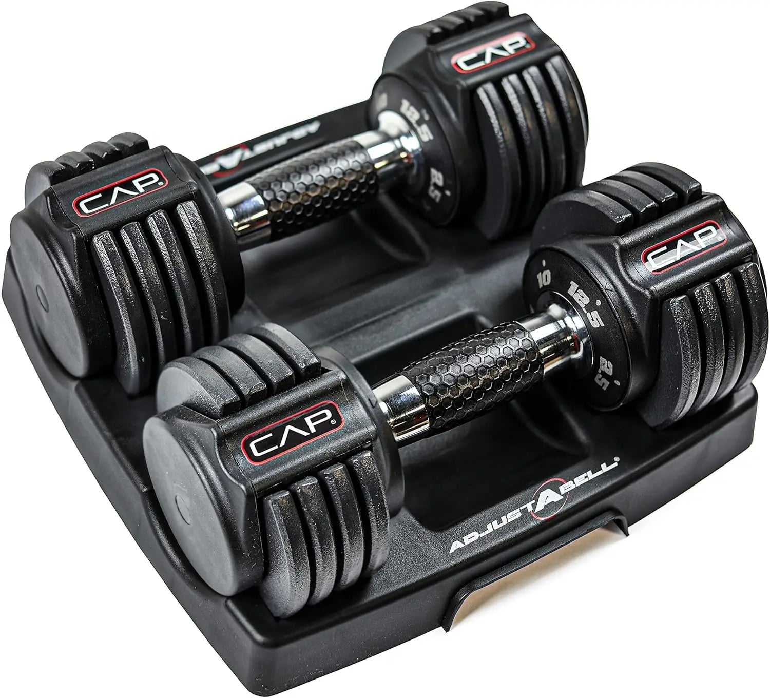 Adjustable Round Dumbbell Weights – 12.5LB / 25LB / 55LB Pairs & Single Options for Smart Home and Gym Training