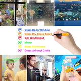Liquid Chalk Markers – Vibrant Erasable Pens for Acrylic Calendars, Glass Boards, Windows & Mirrors