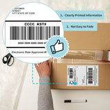 4 × 6″ Fanfold Direct Thermal Shipping Labels – 500-Pack with Perforation, Compatible with Zebra, Rollo & More