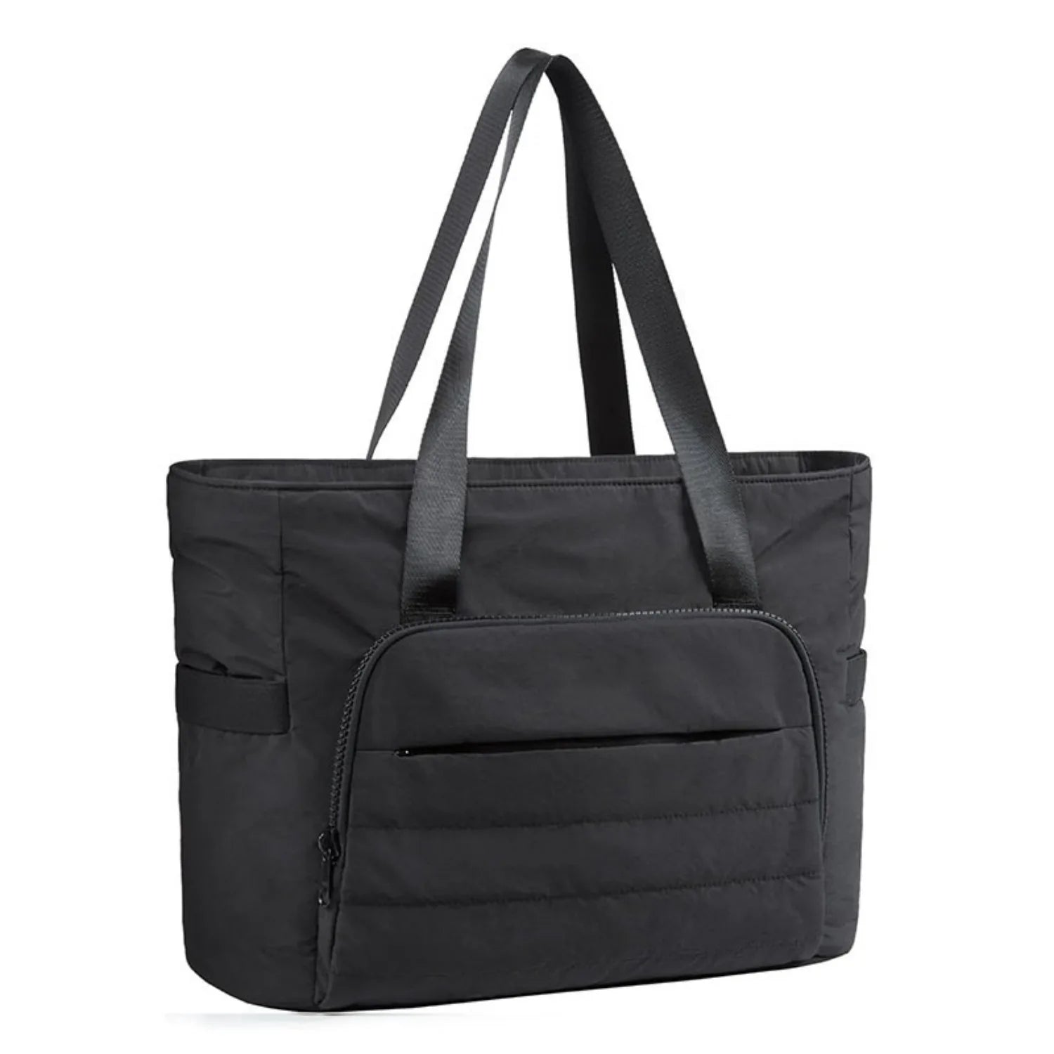 Women’s stylish pink nylon shoulder bag – lightweight portable handbag, simple casual shopping & commuter tote for daily use