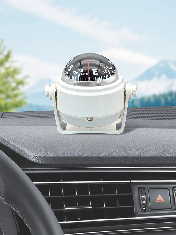 Ball-Shaped Marine Boat Compass – 360° Pivoting Navigation Guide with Dial for Sea Travel 🚤🧭