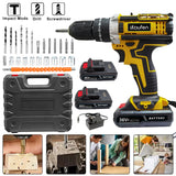 21V Cordless Drill Electric Screwdriver Set – Mini Wireless Power Driver with Lithium-Ion Battery for Home DIY & Repairs