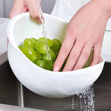 Multifunctional Large Plastic Rice Wash Basket & Strainer – Kitchen Sink Colander for Fruits, Vegetables & Outdoor BBQ