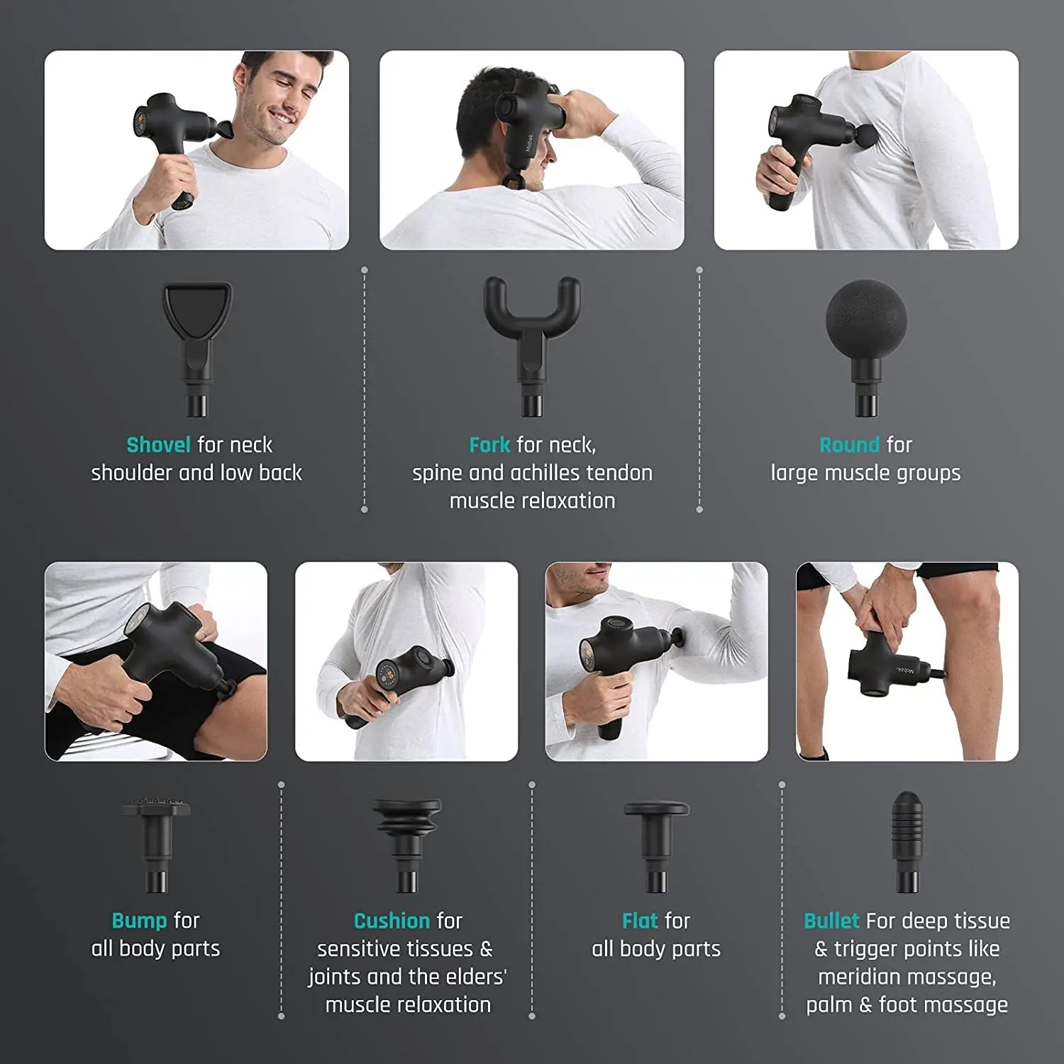 Mebak 3 Professional Percussion Massage Gun – Deep Tissue Muscle Massager for Back, Leg & Shoulder Pain Relief