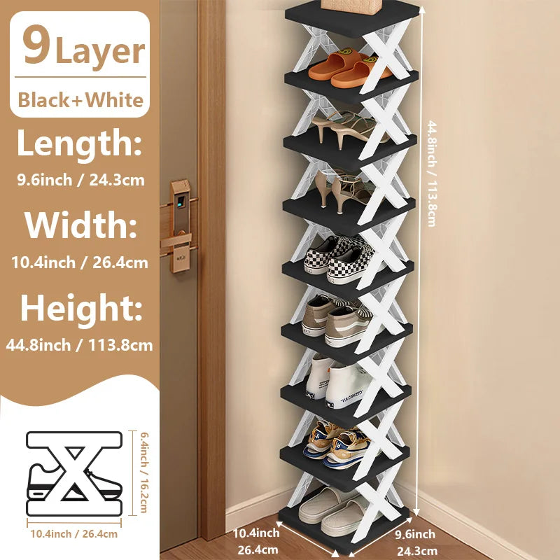 Shoe Organizer Rack – Multi-Layer, Detachable, Space-Saving Shelf for Home Use